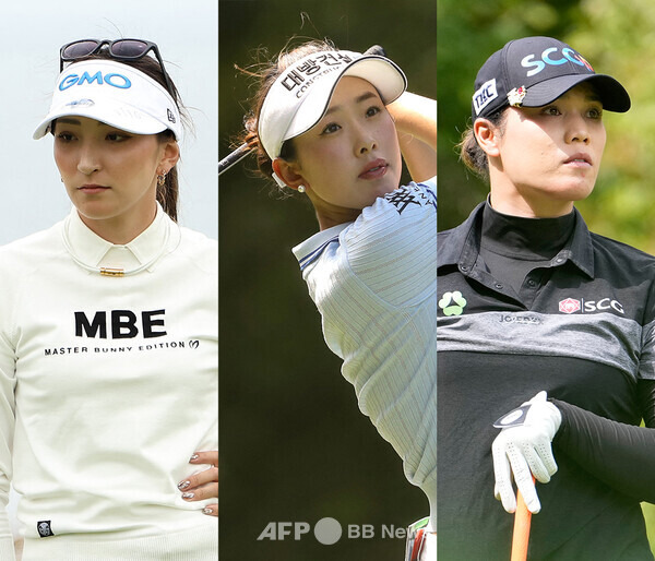 미국여자프로골프(LPGA) 투어와 일본여자프로골프(JLPGA) 투어가 공동 주관하는 2024년 토토재팬 클래식 우승 경쟁에 뛰어든 와키모토 하나, 노예림, 아리야 주타누간. 사진제공=ⓒAFPBBNews = News1