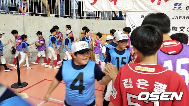 ‘일본 아이치현 국제교류 티볼대회’에 참가한 금동초등학교. /OSEN DB