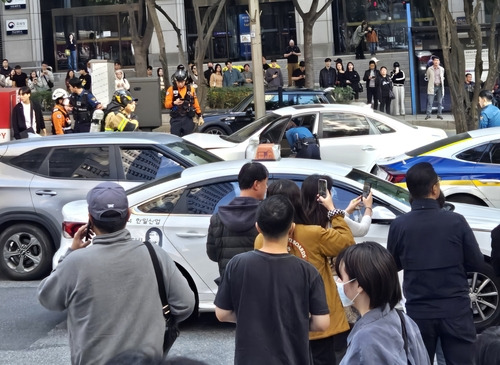 강남역 인근 차량 사고 현장 [독자 제공. 재판매 및 DB 금지]