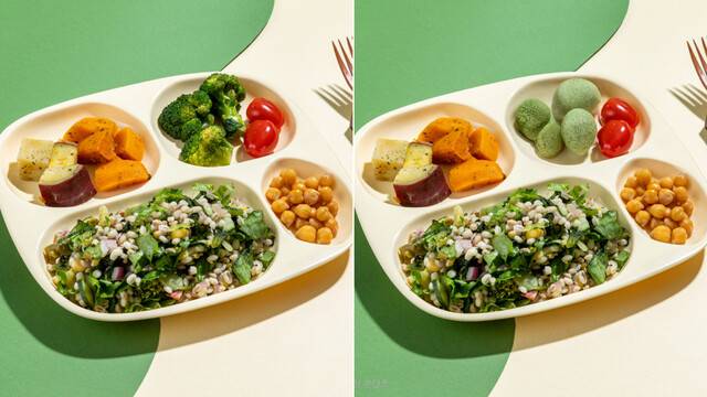 왼쪽이 원본. 오른쪽이 갤럭시 ‘생성형 편집’으로 브로콜리를 없앤 모습. 클립아트코리아