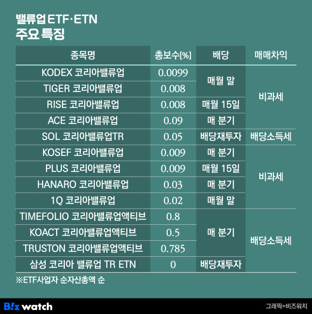 밸류업 ETF, ETN 주요 특징