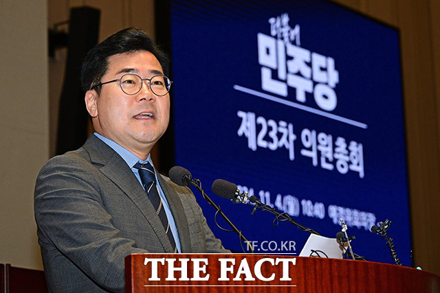 박찬대 더불어민주당 원내대표는 "김건희 특검이 빠진다면 그 어떤 조치도 국민 분노를 달래기엔 턱없이 부족하다"며 윤석열 대통령과 국민의힘을 향해 김건희 특검법 수용을 거듭 촉구했다. /남윤호 기자