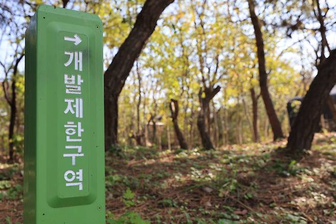 정부가 서울을 포함해 수도권 일대 그린벨트 해제 및 주택 공급계획을 발표한 5일 서울 서초구 원지동 개발제한구역 모습. /연합뉴스