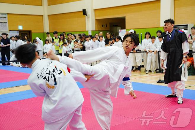 6일 (충주=뉴스1) 윤원진 기자 = ㈔한국택견협회는 올해 세계에 택견을 전파하기 위해 해외 지도자 파견 사업을 추진했다고 밝혔다. 사진은 전국택견한마당 모습.(한국택견협회 제공)/뉴스1