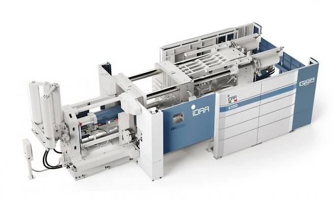 이탈리아 주조장비업체 이드라의 초대형 다이캐스팅 설비 '기가 프레스'(사진은 6000t급 기기). 이드라 홈페이지