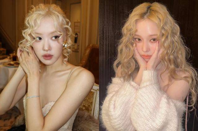 최근 블랙핑크 로제와 에스파 윈터가 선보인 베이비 펌 스타일의 헤어. 로제 윈터 SNS