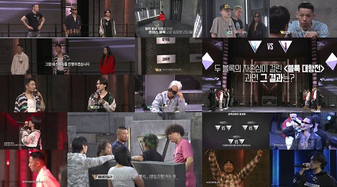6일 공개된 티빙 오리지널 예능 랩:퍼블릭에서 데스매치와 멤버 영입전이 연달아 펼쳐졌다. 티빙