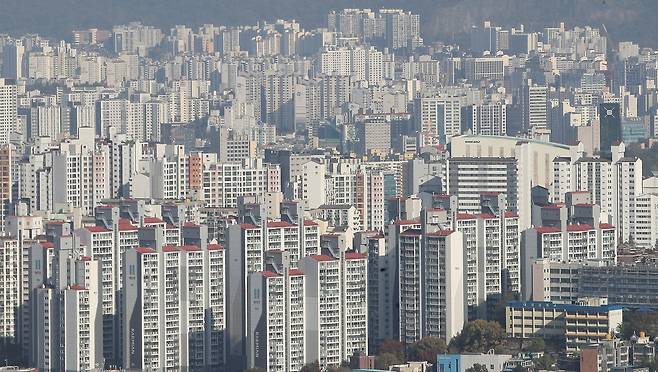 서울 남산에서 바라본 아파트 단지 모습. /뉴스1