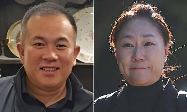 명태균(왼쪽), 강혜경 씨. 명태균 씨 페이스북·연합뉴스