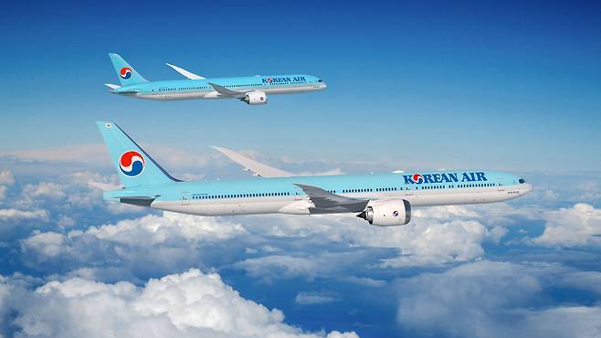 대한항공 보잉 B777-9(아래), B787-10. /뉴스1