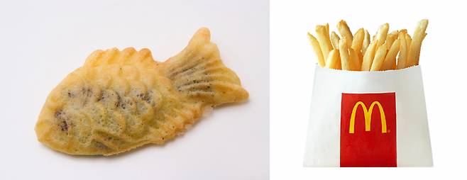 붕어빵과 감자튀김 비교 사진. [게티이미지뱅크, 맥도날드 제공]