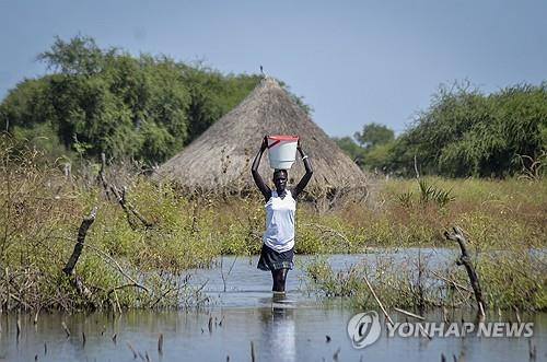 남수단의 한 홍수 피해 지역 모습 [AP 연합뉴스 자료 사진. 재판매 및 DB 금지]