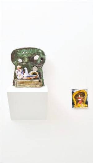 ‘언박싱 프로젝트 3.2: 마케트’에 전시된 권오상의 신작 ‘녹색 모자상’. VSF 제공