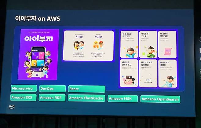 AWS 클라우드에 올라간 하나은행 '아이부자' 서비스 / 출처=IT동아