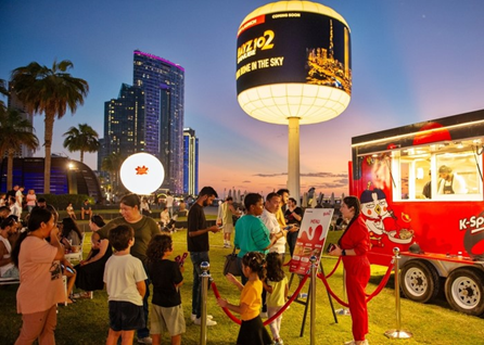 미국 뉴욕 파머스마켓에서 열린 삼양라운드스퀘어의 ‘스플래시 불닭’ 행사. 삼양라운드스퀘어 제공