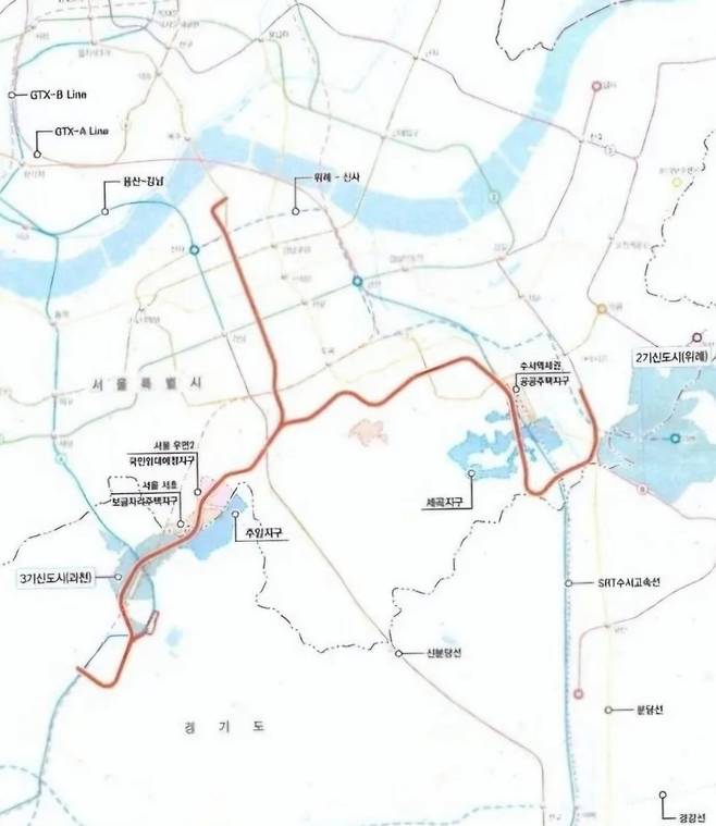 위례과천선 예상 노선도. 사진=연합뉴스