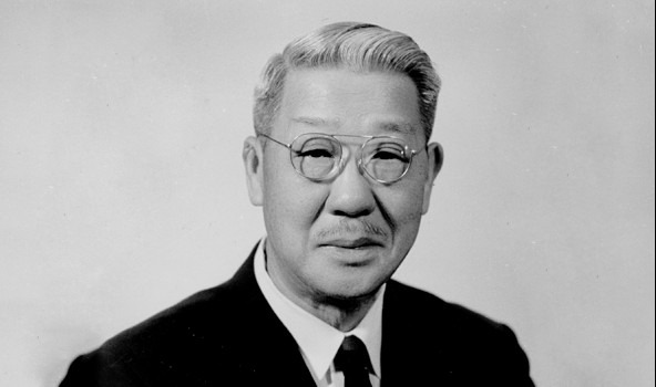 생전의 유일한 박사.           유한양행