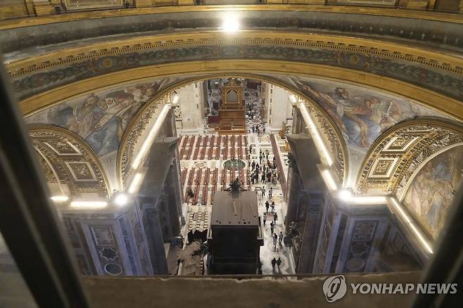 성 베드로 대성전 [AP 연합뉴스. 재판매 및 DB 금지]