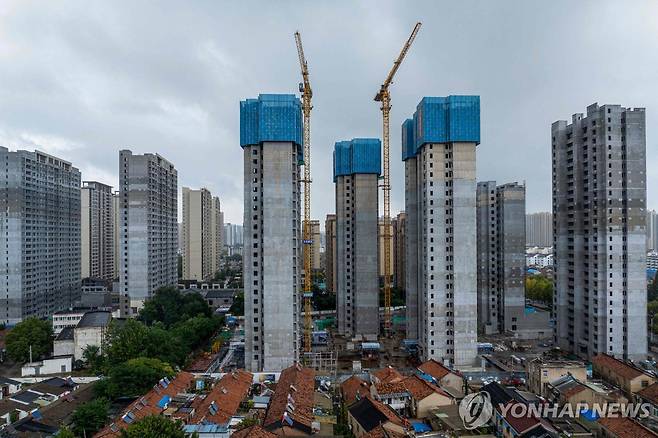 중국 아파트 건설 현장 [AFP 연합뉴스 자료사진. 재판매 및 DB 금지]