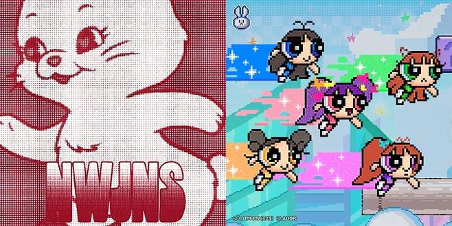 그룹 뉴진스의 캐릭터. 어도어 제공