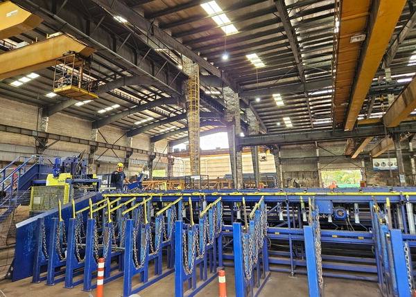 앙카사 대한제강의 조립 및 가공공장 모습으로, 싱가포르에 진출한 국내 건설사의 건축 현장에 상당 부분 공급된다.  안세희 기자