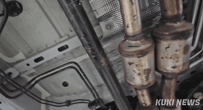 쉐보레 스포츠유틸리티차량(SUV) 트래버스 신차 하부 상태. 사진=제보자 제공&nbsp;