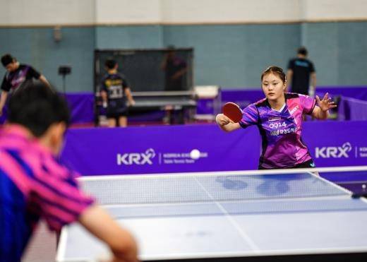 훈련 중인 유예린(오른쪽) [촬영 이동칠]