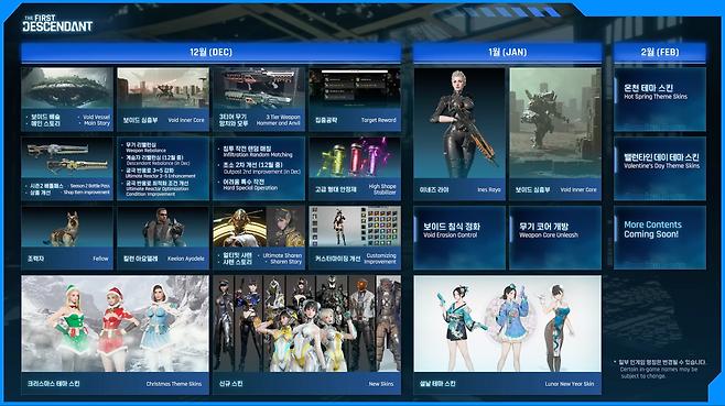 - 퍼스트 디센던트 시즌2 업데이트 로드맵