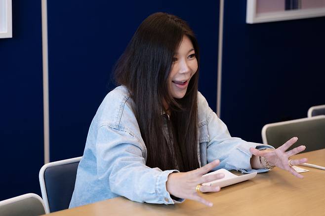 크리에이터 젼언니가 지난 13일 서울 강남구 틱톡코리아 오피스에서 튜브가이드와 인터뷰하고 있다. 2024.8.23 *재판매 및 DB 금지