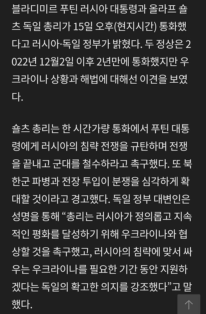 독일-러시아 정상 2년만에 통화