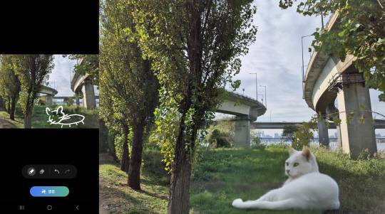 사진에 낙서를 하니 AI가 고양이를 생성해준다. 김나인 기자