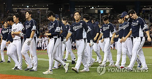 일본에 패한 한국 선수들