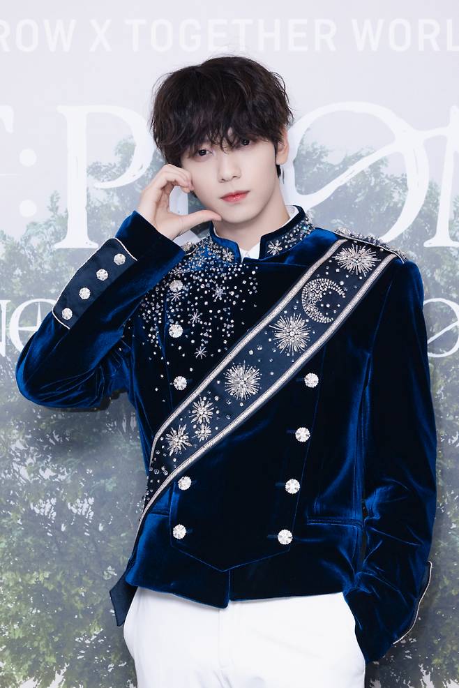 그룹 투모로우바이투게더(TXT) 수빈이 활동을 중단한다.  사진은 지난 3일 서울 송파구 방이동 올림픽공원 KSPO DOME에서 진행된 세 번째 월드투어 서울 앙코르 콘서트 'TOMORROW X TOGETHER WORLD TOUR <ACT : PROMISE> ENCORE IN SEOUL' 개최 기념 기자간담회에 참석한 그룹 투바투 멤버 수빈. /사진=스타뉴스(빅히트뮤직 제공)