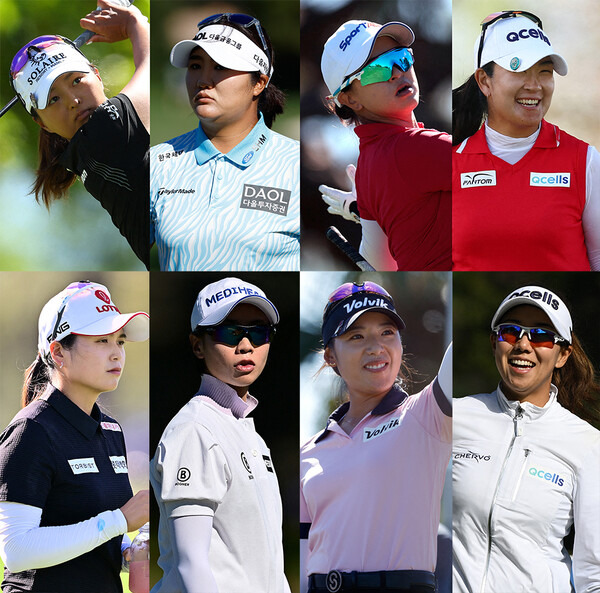 미국여자프로골프(LPGA) 투어 2024시즌 최종전 CME그룹 투어 챔피언십에 출전하는 고진영, 유해란, 김세영, 김아림, 최혜진, 안나린, 이미향, 신지은 프로. 사진제공=ⓒAFPBBNews = News1