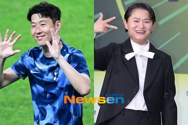 왼쪽부터 축구선수 손흥민, 코미디언 김신영 / 뉴스엔DB