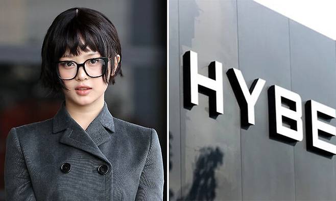 뉴진스 하니(왼쪽), 하이브 사옥. 뉴스1, 연합뉴스