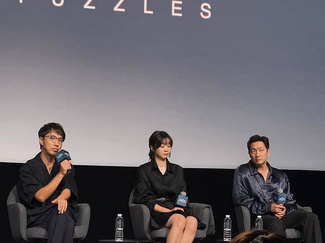 '나인퍼즐' 윤종빈 감독, 배우 김다미, 손석구 / 21일 싱가포르 마리나베이샌즈에서 열린 '디즈니 콘텐츠 쇼케이스 2024'(Disney Content Showcase 2024)