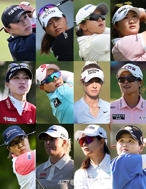 미국여자프로골프(LPGA) 투어 2024시즌 최종전 CME그룹 투어 챔피언십에 출전하는 양희영, 고진영, 김세영, 유해란, 리디아 고, 김효주, 넬리 코다. 임진희, 하타오카 나사, 찰리 헐, 김아림, 최혜진 프로. 사진제공=ⓒAFPBBNews = News1