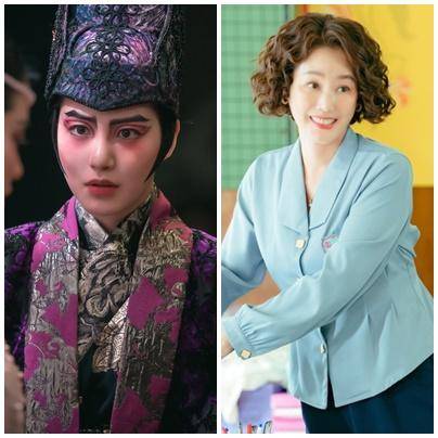 드라마 '정년이' 속 신예은(왼쪽)과 '정숙한 세일즈' 속 김성령의 모습. 신예은은 '자명고' 공연에서 낮게 깔린 목소리로 남자 악역 고미걸의 비열함을 거침없이 보여줬다. 김성령은 성인용품을 방문 판매하며 삶에서 의욕을 찾았다. tvN, JTBC 제공