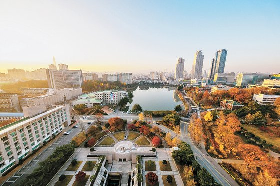 건국대(서울)는 올해 중앙일보 대학평가 평판도 부문 '고교생 선호 대학' 설문조사에서 4위에 올랐다. 사진 건국대