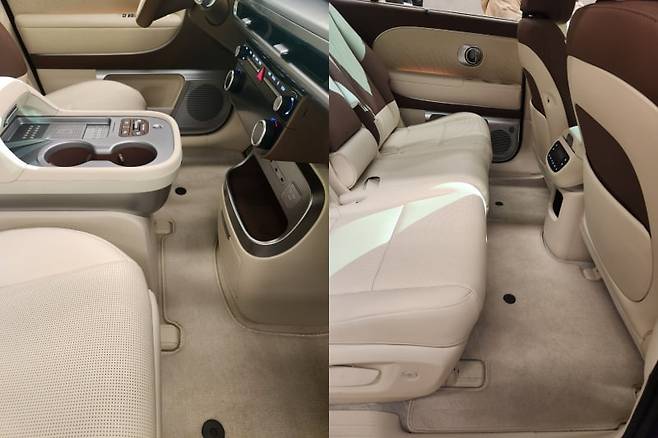 아이오닉9의 1열과 2열 플랫 플로어 구현 모습 사진=최수진 한경닷컴 기자