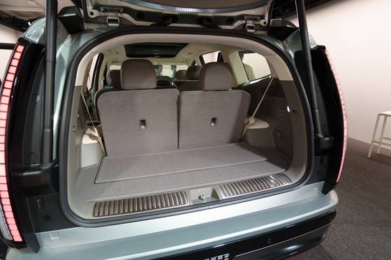 The Hyundai Ioniq 9 during the vehicle's media preview event held in Los Angeles in November [CHO YONG-JUN]