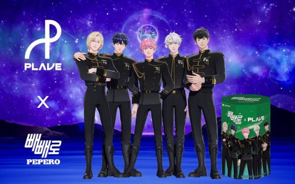 지난해 3월 데뷔한 5인조 버츄얼 보이그룹 '플레이브'가 올해  MMA(멜론뮤직어워드) 톱10 아티스트에 선정되는 등 많은 인기를 끌고 있다. /사진=롯데마트 제공