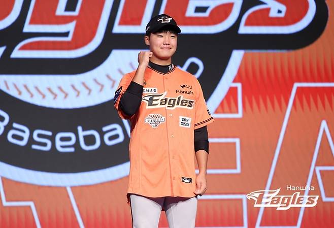 2025 KBO 신인드래프트에서 전체 2순위로 한화의 지명을 받은 정우주. 한화 이글스 제공