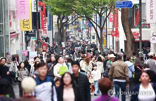 서울 중구 명동 거리 [연합뉴스 자료사진]