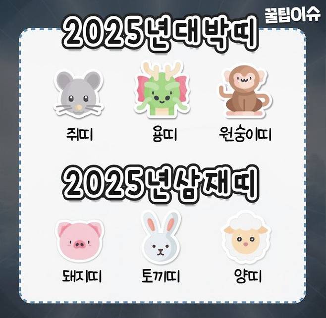 2025 미리 보는 대박띠/삼재띠