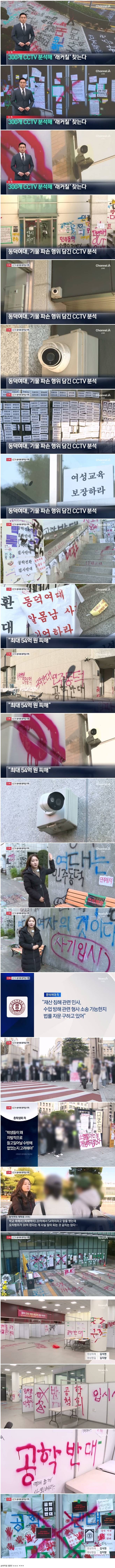 [단독]동덕여대, 300개 CCTV 분석해 ‘래커칠’ 학생 찾는다..민사소송 가능 법율 자문도 구하고있어