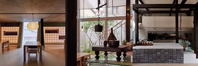 ‘검은 우물’에서 영감을 받아 꾸민 묵정서울 실내공간(묵정서울 제공)