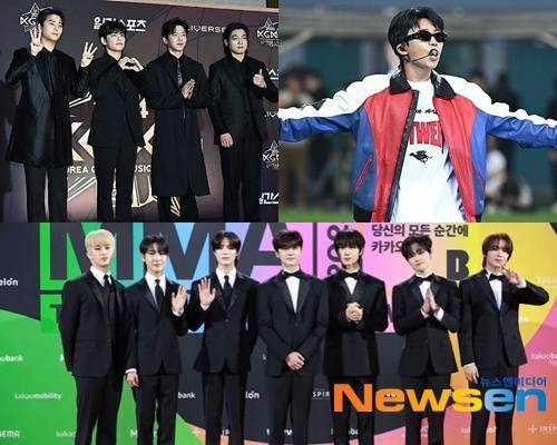 왼쪽 위부터 시계방향으로 데이식스, 임영웅, NCT드림/뉴스엔DB