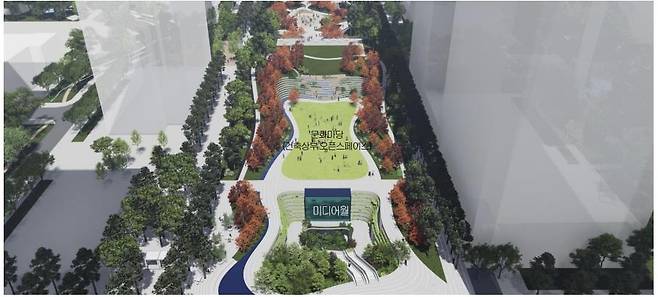 세운재정비촉진지구 삼풍상가 부지 도심공원 기본구상안 [서울시 제공. 재판매 및 DB 금지]